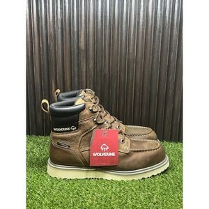 Size 11 M - Wolverine Men Trade Wedge 6" Sudan Brown Moc-Toe Steel-Toe Work Boot